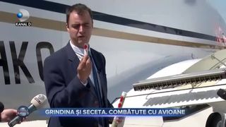 Grindina și seceta. Combătute cu avioane