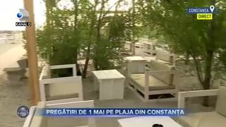 Pregătiri de 1 mai pe plaja din Constanța