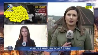 Prăpăd după o rupere de nori și grindină