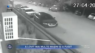 A lovit mai multe mașini și a fugit