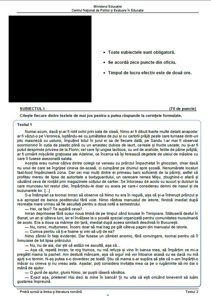 teste antrenament evaluarea națională 2022