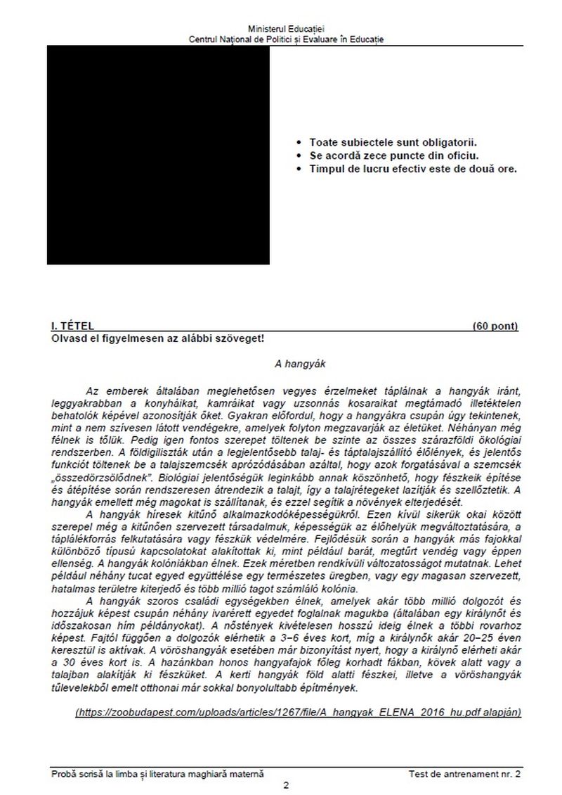 teste antrenament evaluarea națională 2022