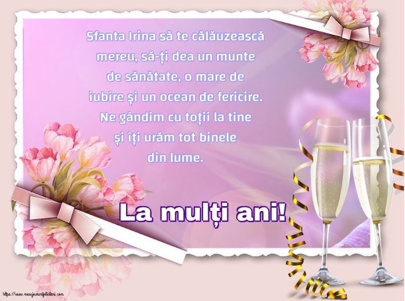 Sfânta Irina 2022: Mesaje, urări şi felicitări cu La mulţi ani!
