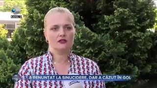 A renunțat la sinucidere, dar a căzut &icirc;n gol