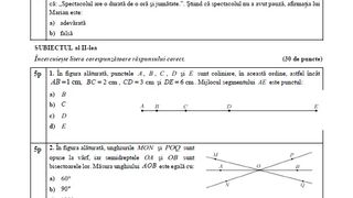 modele subiecte matematică evaluare națională