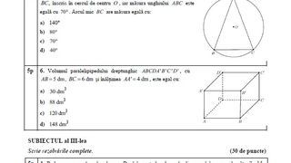 modele subiecte matematică evaluare națională