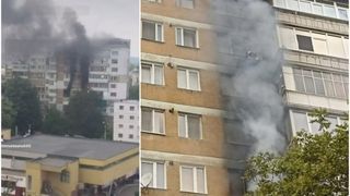 Incendiu într-un bloc de 10 etaje. 80 de persoane au fost evacuate