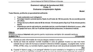 Competenţe BAC 2022: Modele de subiecte pentru Evaluarea competențelor digitale