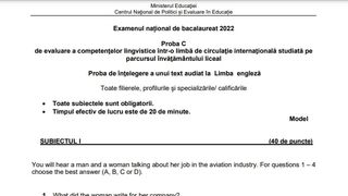 Competenţe BAC 2022: Modele de subiecte pentru Evaluarea competențelor lingvistice