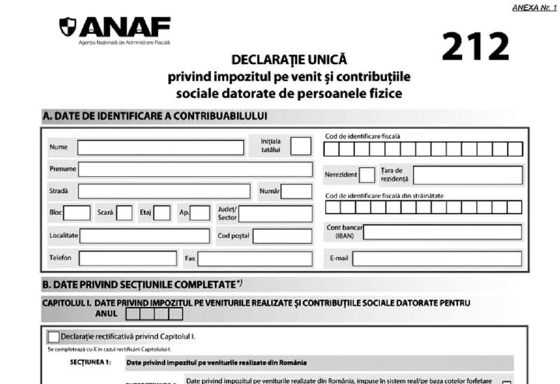 Declaraţia Unică 2022: Până când trebuie depusă şi cum se completează corect?
