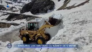 Singurul loc din țară cu nămeți de 5 metri