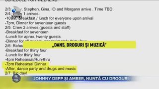 Johnny Depp și Amber, nuntă cu droguri