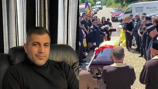 George, pompierul care a murit în timpul unei misiuni, a fost condus pe ultimul drum