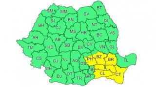 Cod galben de vreme rea &icirc;n șase județe din Rom&acirc;nia
