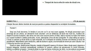 posibile subiecte Evaluarea Națională