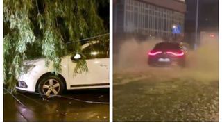 VIDEO | Cod roșu de furtună și inundații &icirc;n urma ploilor violente/Mașini distruse și șoferi blocați &icirc;n pasaje inundate/Care au fost cele mai afectate zone din țară