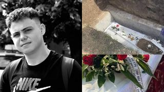 Dănuț, tânărul carbonizat în mașină la Iași, a fost condus pe ultimul drum. Imagini de la înmormântare