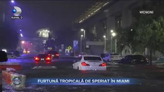 Furtuna tropicala de speriat in Miami