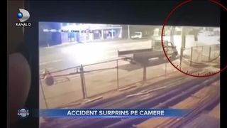 Accident surprins pe camere