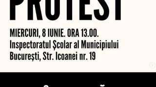 Protest &icirc;mpotriva abuzului &icirc;n școli - organizat la Inspectoratul Școlar București