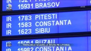 Trenurile soarelui revin pe litoral