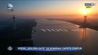 Podul Golden Gate de Rom&acirc;nia capătă contur