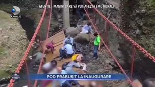 Pod prăbușit la inaugurare