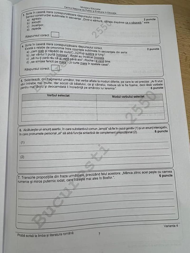 Evaluarea Naţională 2022 a început marți cu proba la Limba Română. Ce subiecte au picat