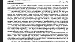 Subiecte BAC 2022 Rom&acirc;nă