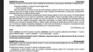 Subiecte BAC 2022 Rom&acirc;nă