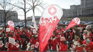   Sindicaliștii din Sănătate protestează miercuri &icirc;n Piața Victoriei