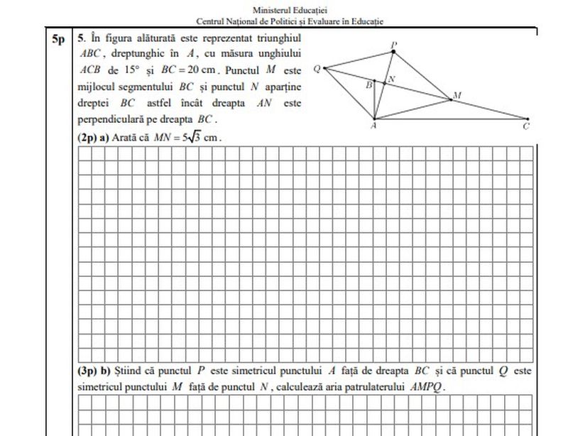 Edu.ro Subiecte Evaluare Națională 2022 Matematică