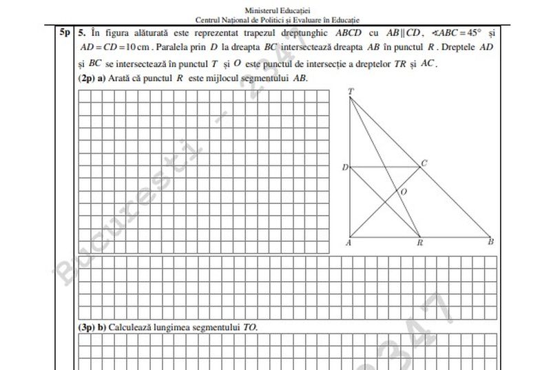 Subiecte Matematică Evaluarea Națională 2022 Matematică. Problemele care le-au dat bătăi de cap elevilor. Barem de corectare, punct cu punct