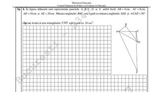 Subiecte Matematică Evaluarea Națională 2022 Matematică. Problemele care le-au dat bătăi de cap elevilor. Barem de corectare, punct cu punct