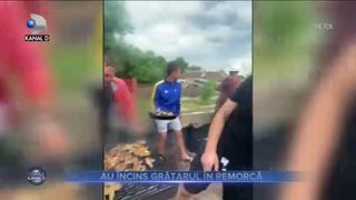 Au încins grătarul în remorcă