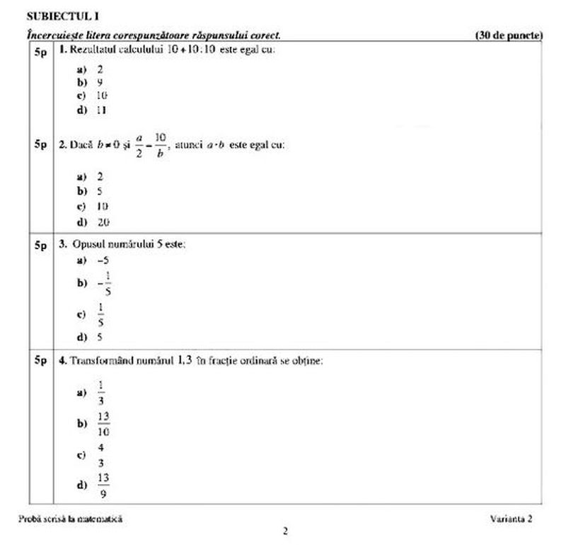 Evaluarea Națională 2022. Subiectele și baremul de corectare EDU.RO la Matematică. Cel mai dificil subiect