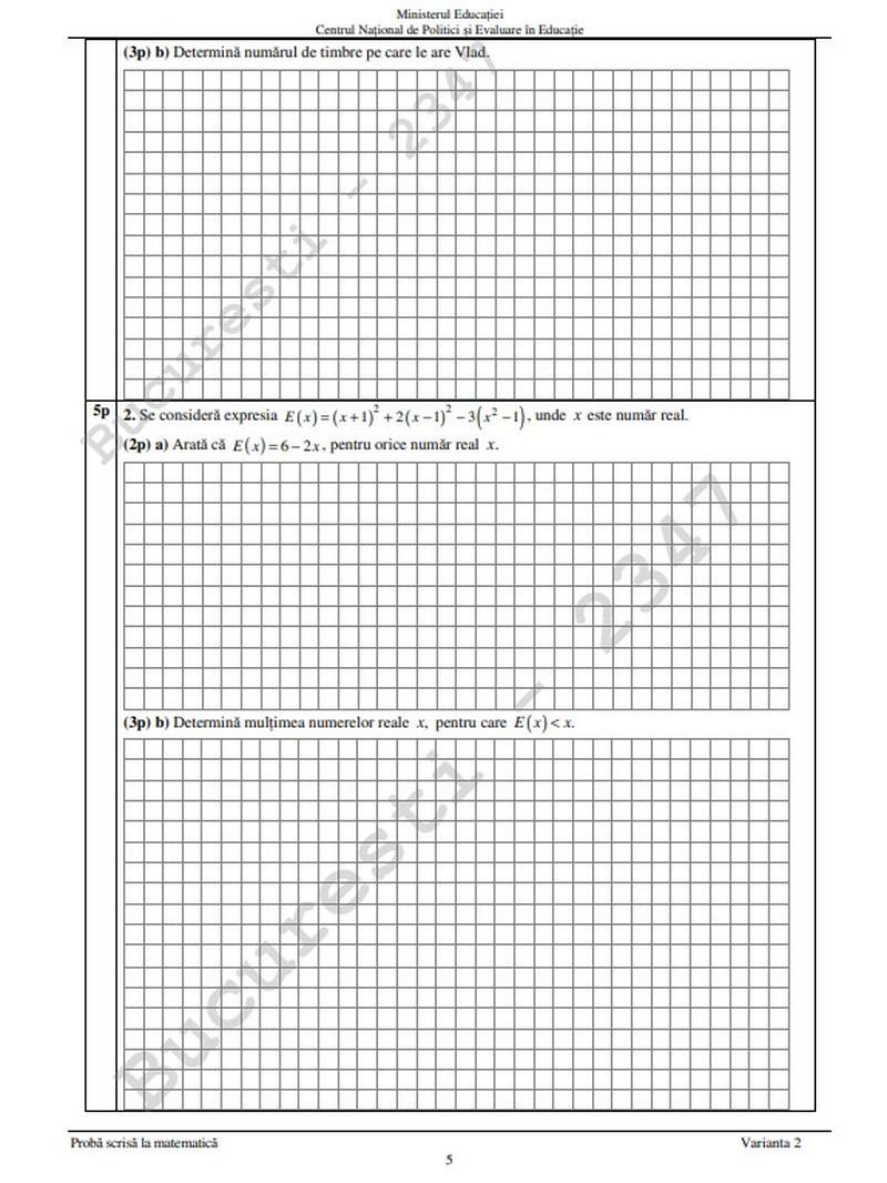 Barem Evaluarea Națională 2022 Matematică EDU.RO