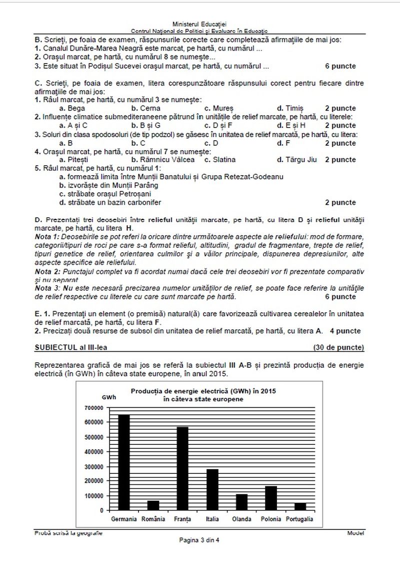 modele subiecte geografie 2022