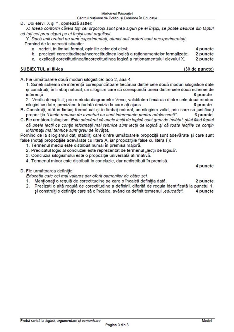 EDU.ro Subiecte BAC 2022 Logică