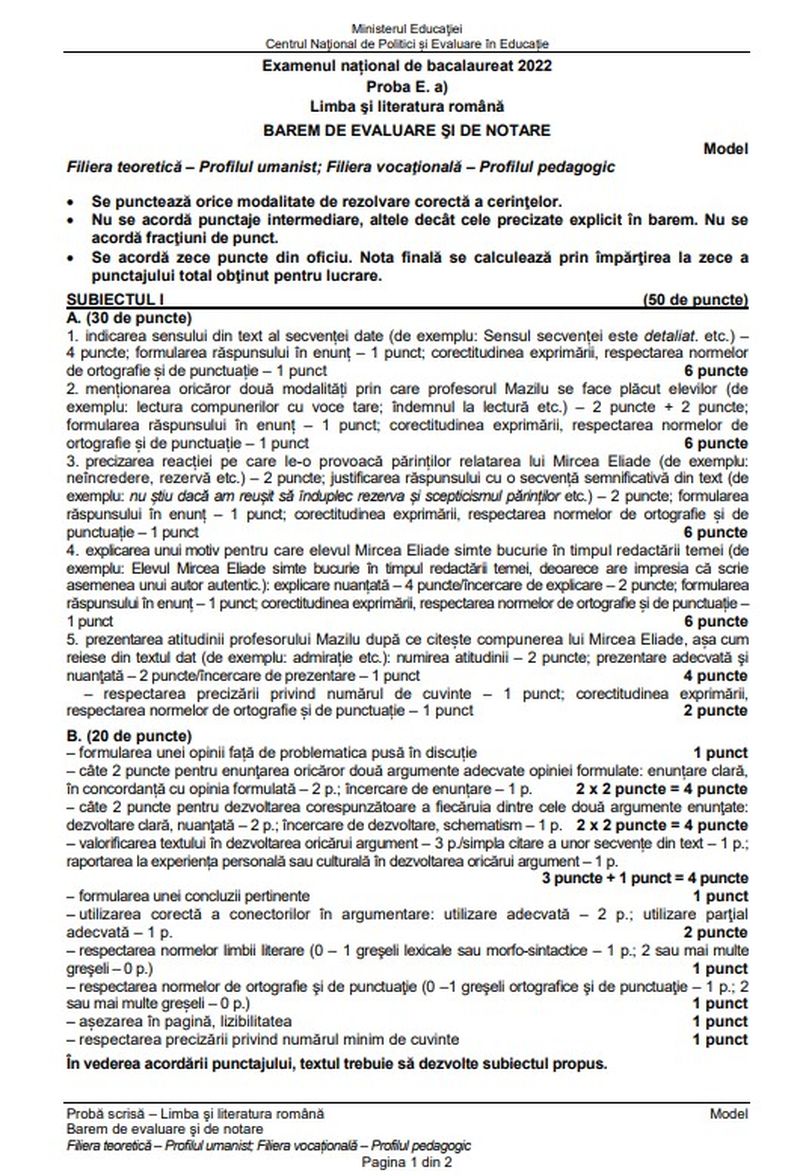 EDU.RO Subiecte BAC 2022 Română. Ce subiecte au picat? Punctul care le-a dat bătăi de cap elevilor