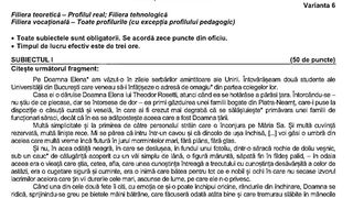 Subiecte Română BAC 2022