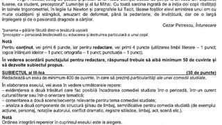 Edu.ro Subiecte Limba Română BAC 2022