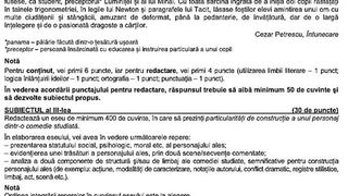 Barem Rom&acirc;nă BAC 2022: Răspunsurile corecte pentru elevii de clasa a 12-a, pe EDU.ro