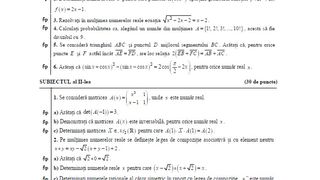 subiecte matematică bac
