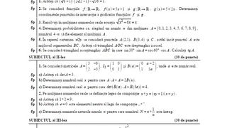 subiecte matematică bac