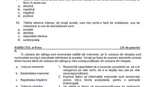 Subiecte Psihologie BAC 2022