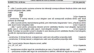 Subiecte Logică BAC 2022