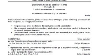 Subiecte Logică BAC 2022