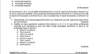 Subiecte Logică BAC 2022