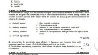 Subiecte Filosofie BAC 2022